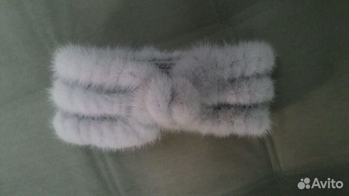 Повязка на голову из норки