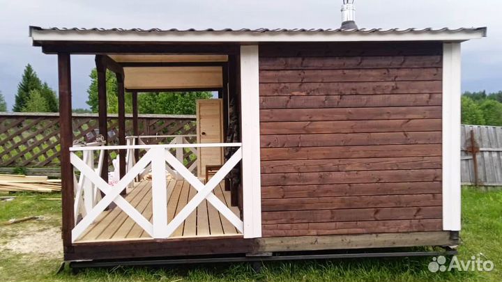 Баня с террасой под ключ