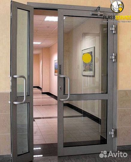 Дверь алюминиевая холодный профиль