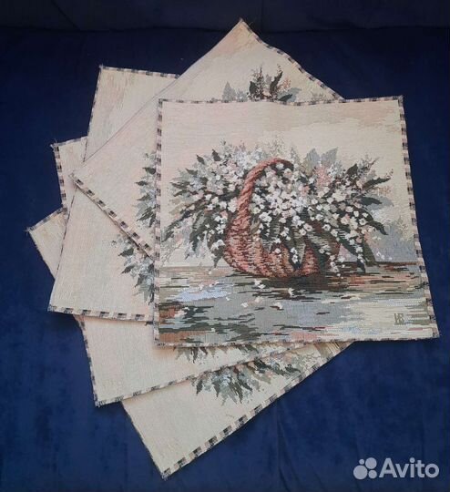 Декоративные салфетки гобелен новые разные