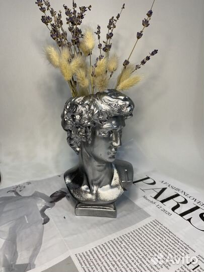 Бюст кашпо ваза «Давид»