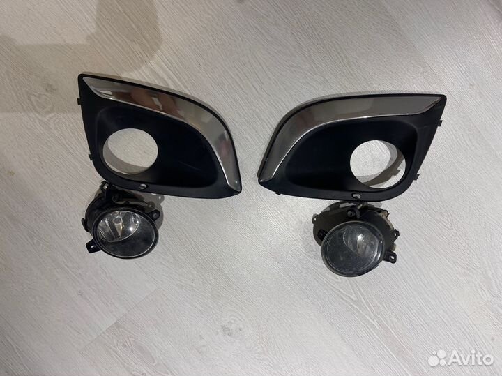 Противотуманные фары калина 2 +очки птф хром