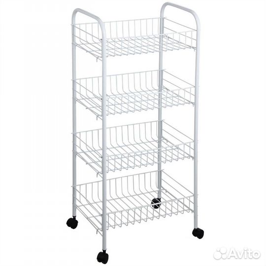 Этажерка (тележка) 3,4 полок метал. на колёсах