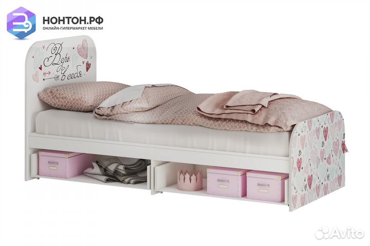 Кровать Малибу light белая