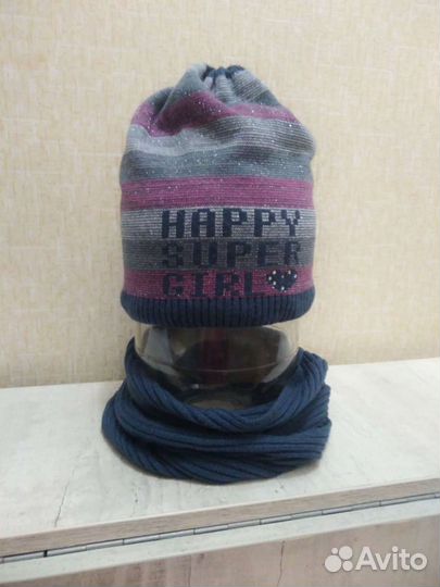 Шапка с шарфом