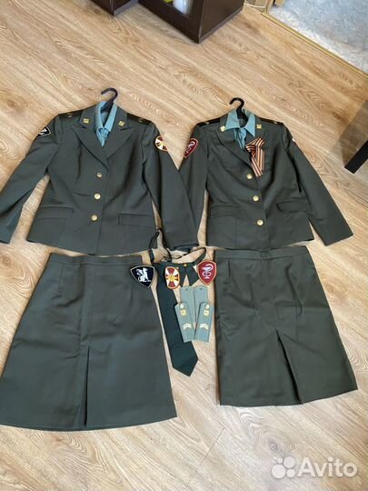 Офисная военная форма зеленая женская