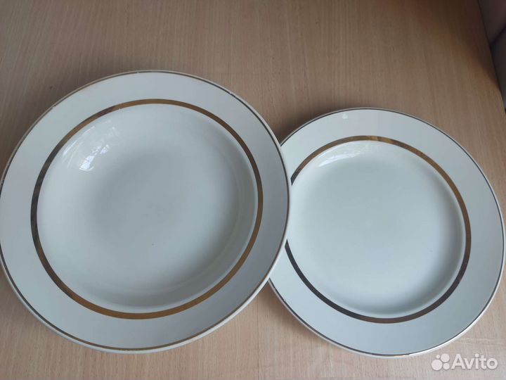 Тарелки СССР, стеклянная кофейная пара