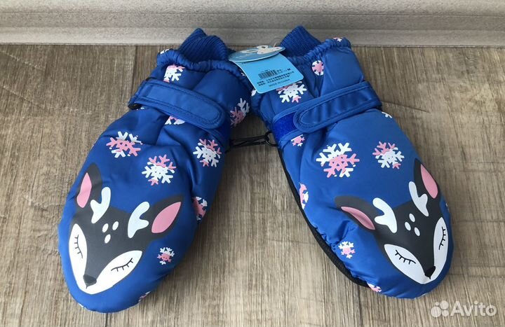 Варежки детские непромокаемые на 5-8 лет