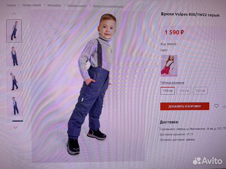 Детские зимние штаны