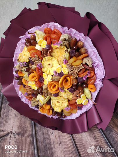 Съедобные букеты из сухофруктов, букет 8 марта