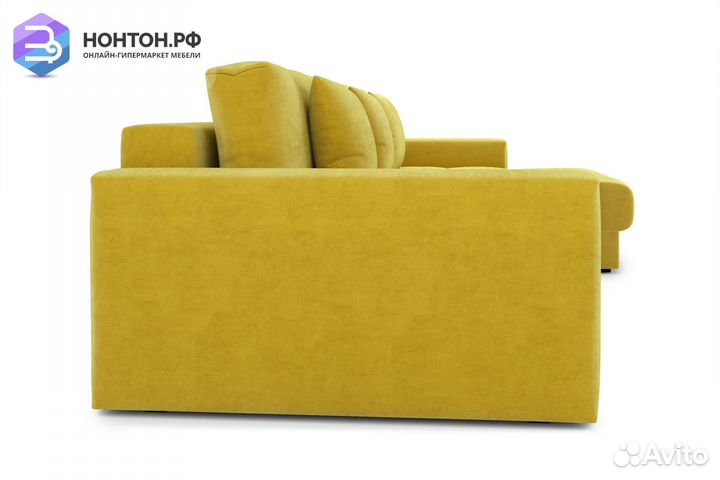 Диван угловой тик-так Монарх М2О1 горчичный