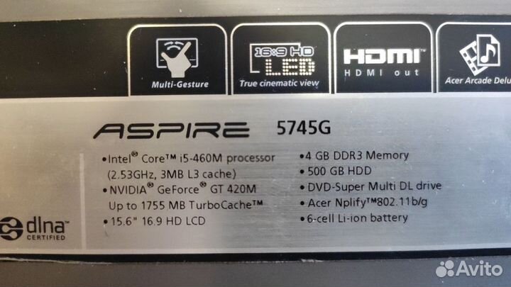 Ноутбук Acer Aspire 5745 G
