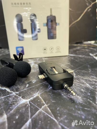 Беспроводной микрофон петличка (2 микрофона)