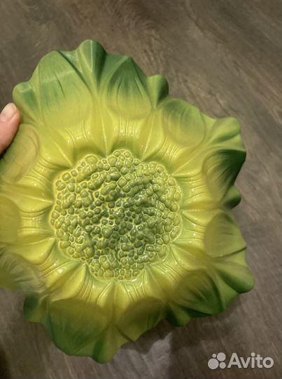 Ваза для фруктов цветное стекло