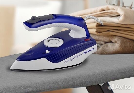 Утюг дорожный электро 1000Вт нержавейка. 3069