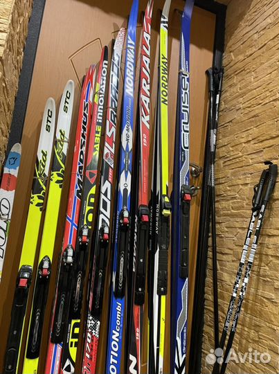 Лыжи автомат 110-210см,боты,палки