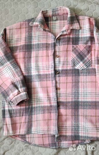 Рубашка теплая оверсайз 44-52