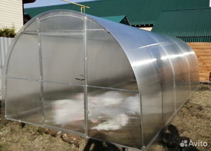 Теплица 6х3х2 шаг дуг 0,66 спк прозрачный