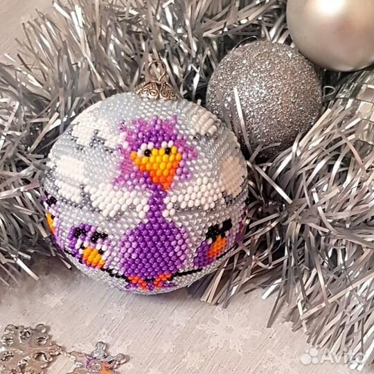 Шарик новогодний 6см