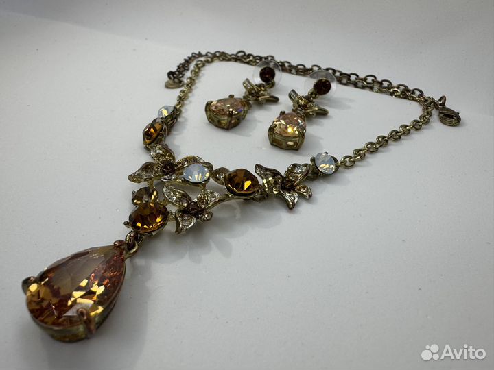 Бижутерия комплект колье серьги