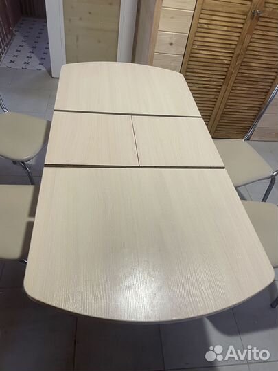 Кухонный раздвижной стол с 4 стульями