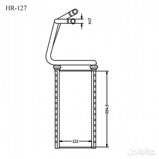 Радиатор отопителя салона HR-127-K toyota prado