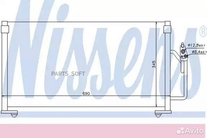 Радиатор кондиционера mitsubishi galant (1997) 2.4