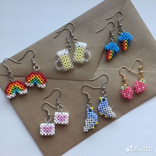 Серьги из бисера