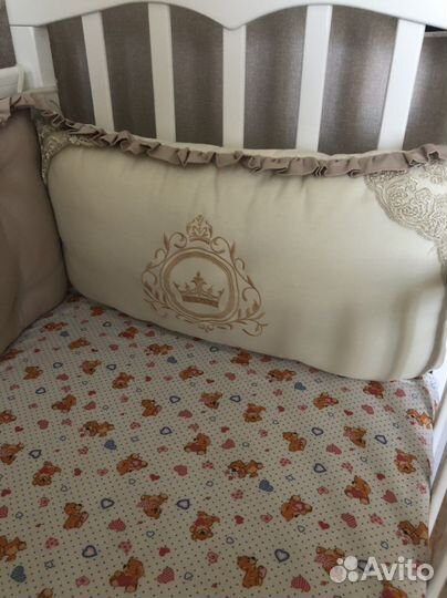 Бортики в кроватку для девочки