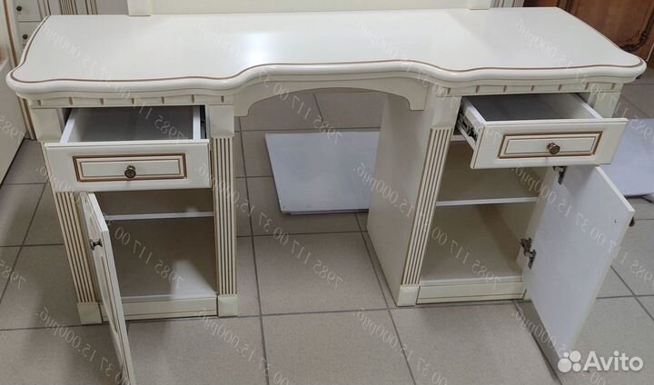 Туалетный столик Деметра 152см мдф эмаль ваниль