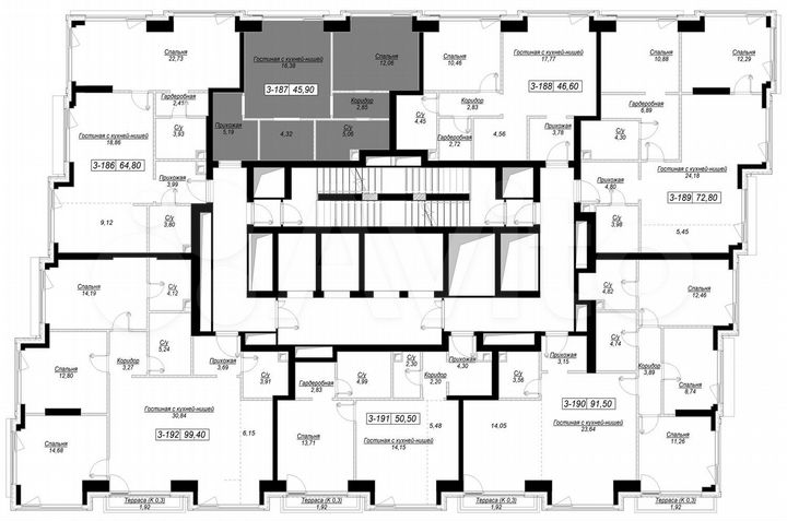 1-к. квартира, 45,9 м², 26/41 эт.