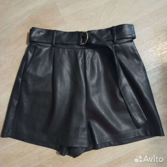 Шорты женские кожаные