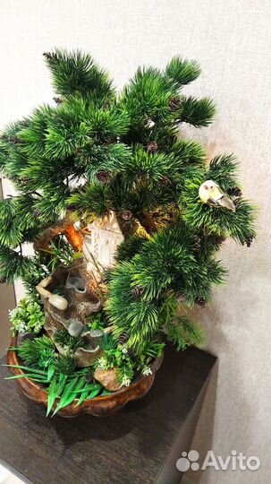 Декоративный фонтан с подсветкой