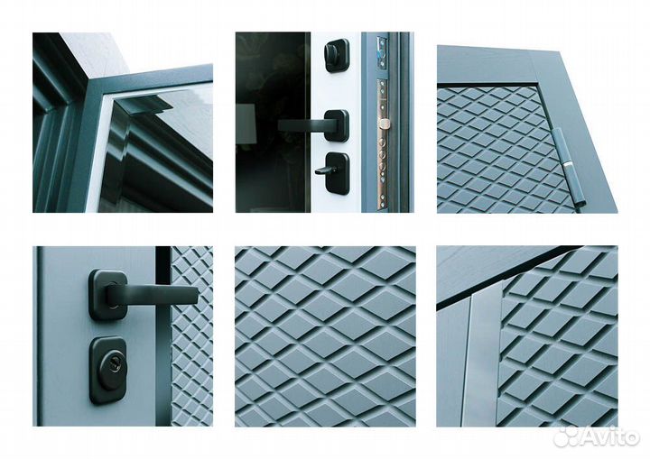 Дверь с зеркалом Манчестер из стали