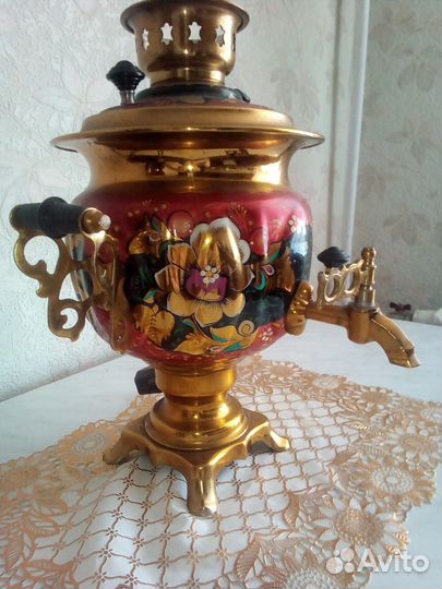Электрический самовар с подносом