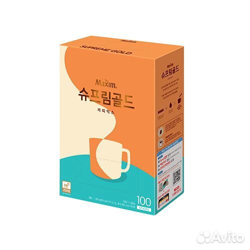Maxim Растворимый кофе 3 в 1 Supreme Gold 100 саше