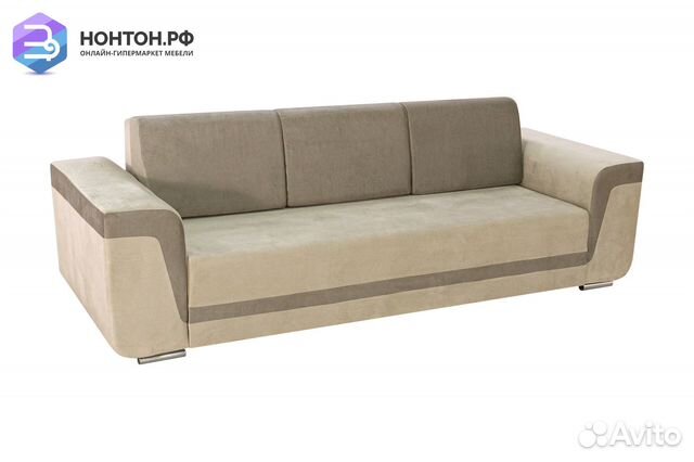 Диван еврокнижка Марракеш бежевый / коричневый