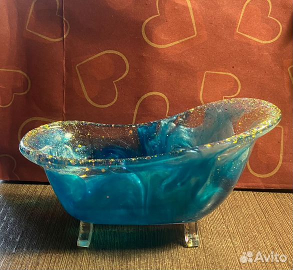 Сувенир мыльница кашпо эпоксидная смола