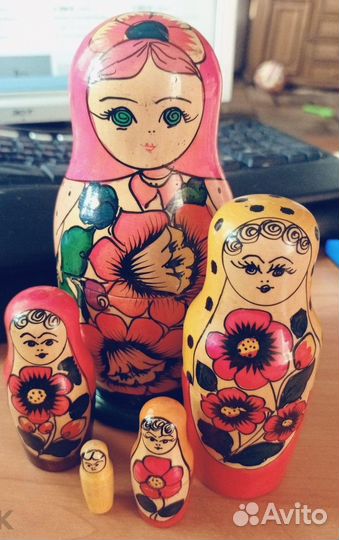 Русская Матрешка 5 мест Крутец Майдан СССР кукла
