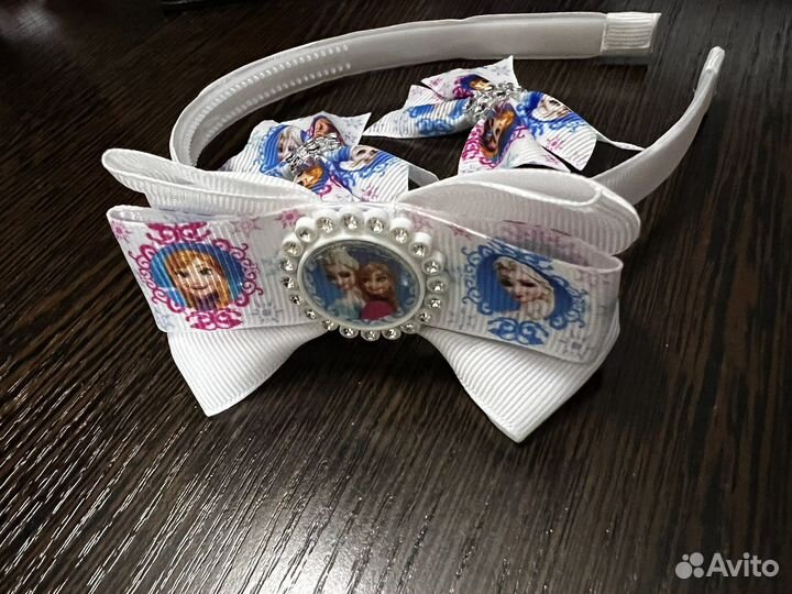 Две заколки и ободок детский для волос