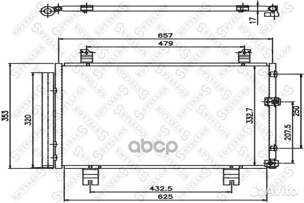 Радиатор кондиционера Lexus IS250 2.5i V6 24V 05