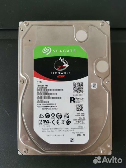 Жесткий диск Seagate Iron wolf 8tb