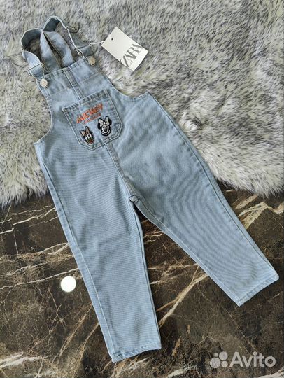 Джинсовый комбинезон zara 116