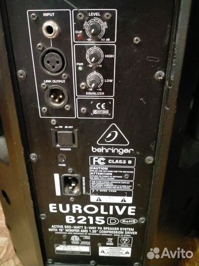 Активные колонки Beringer eurolive B215D