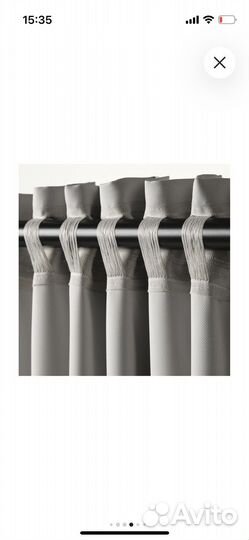 Шторы светло-серые IKEA майгулл