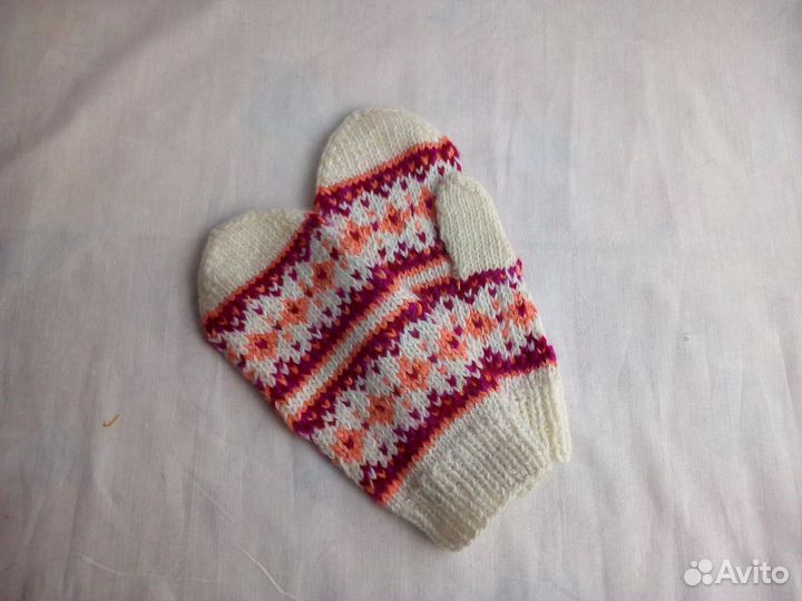 Варежки ручная вязка