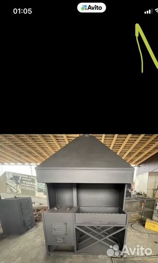 Мангальная зона из металла лофт