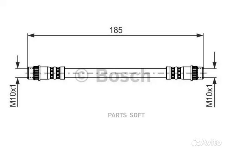 Bosch 1987476711 1 987 476 711 шланг тормозной зад