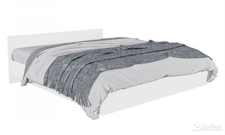Парящая кровать белая