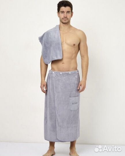 Килт мужской для бани с полотенцем